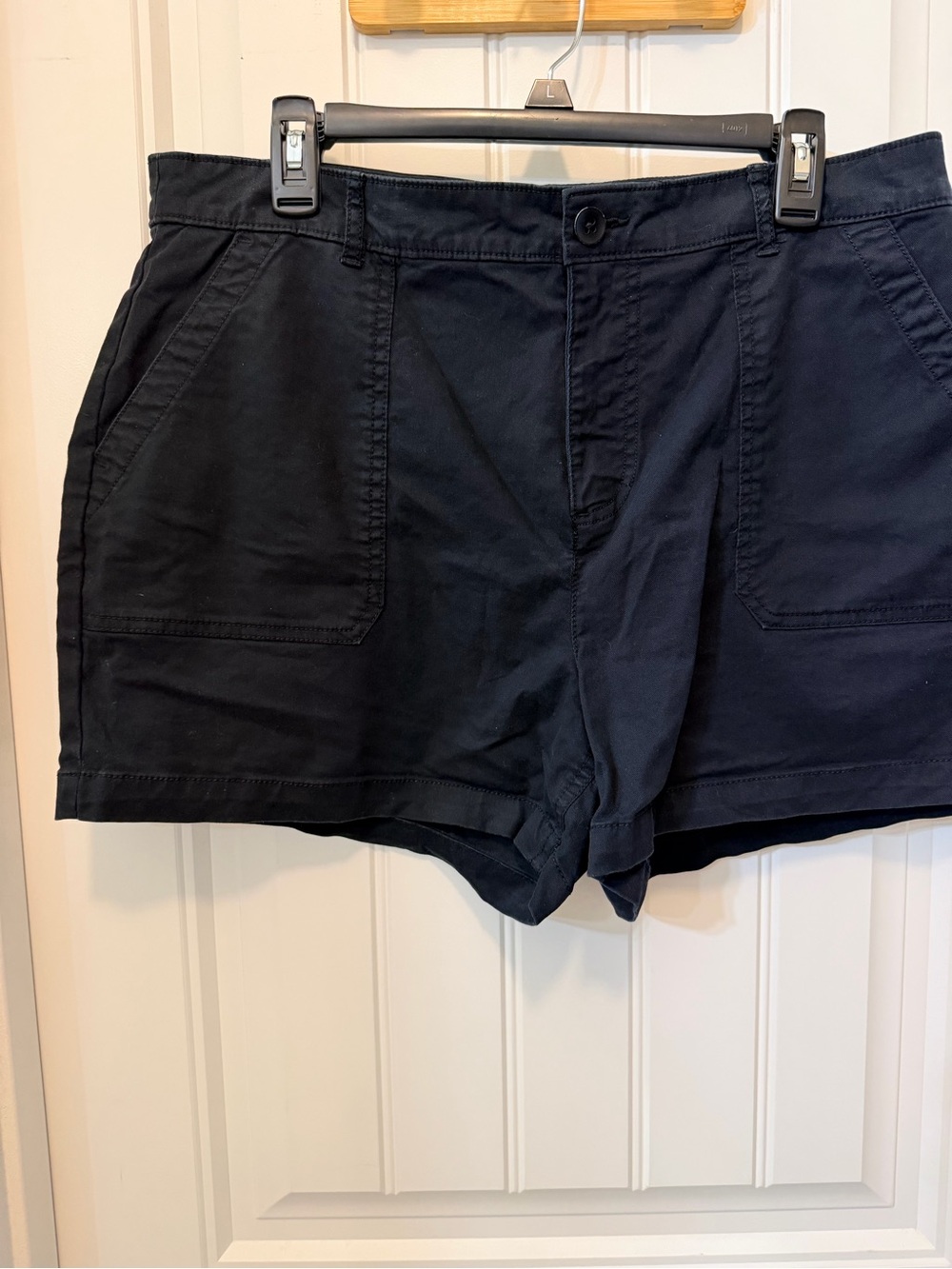 Old Navy Navy High Waist Cotton Utility Shorts